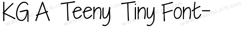 KG A Teeny Tiny Font字体转换